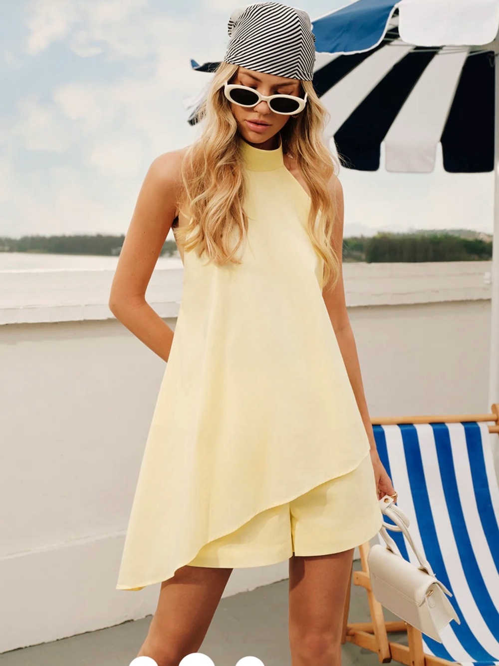 Button Asymmetrical Backless Shorts Set - Medium - Picture 4 of 7